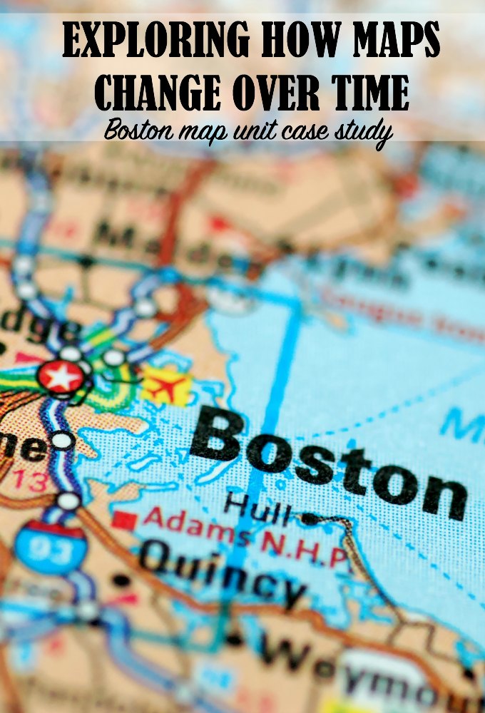 A Boston map case study to explore with kids how maps change over time and in what ways.